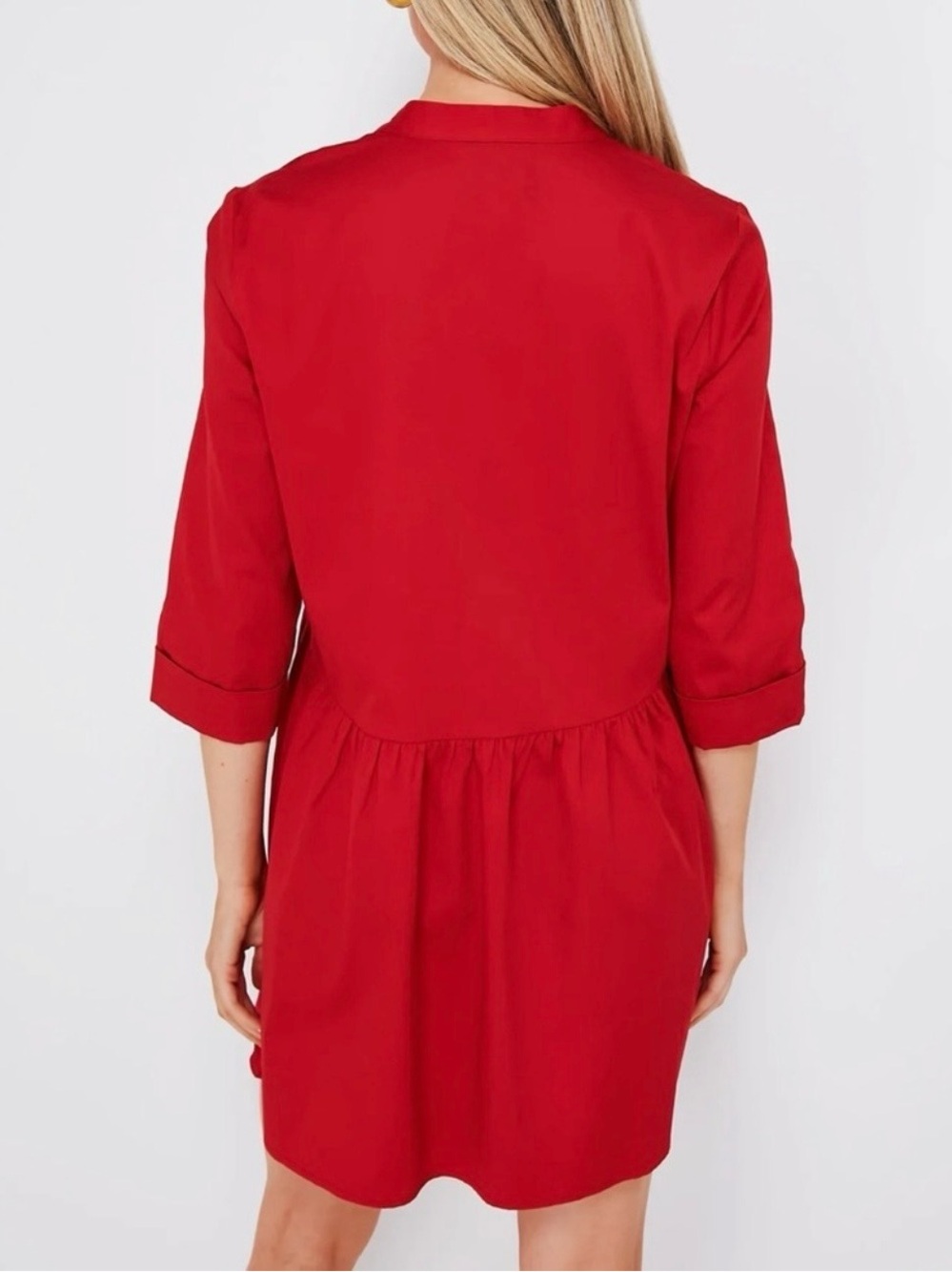 Tuckernuck Scarlet Button-Front Mini Dress size L - Picture 4 of 8